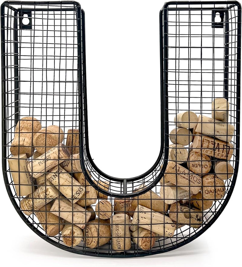Oeno Wine Cork Holder Metal Display Collector Full Alphabet Display Letters & More (U) - Image 1